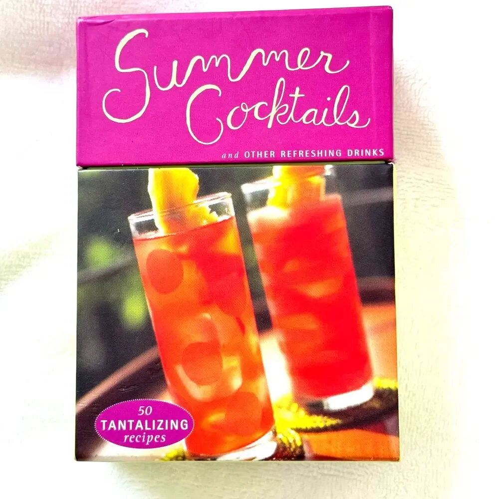 Boxed Set of Summer Cocktail Recipe Cards Y2K 2001